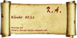 Kövér Aliz névjegykártya